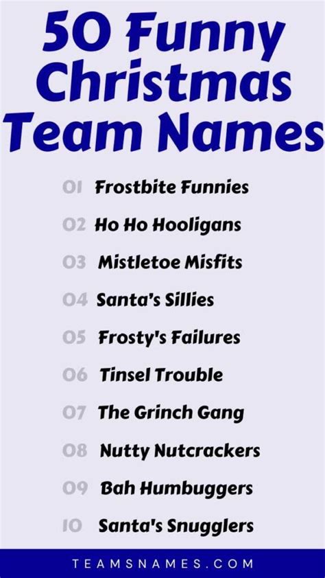 745 Festive Christmas Team Names To Light Up Your Party