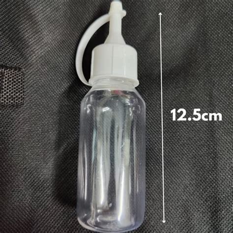 LDPE Flip Top Cap Rangoli Bottle With Nozzles Clear Squeeze Condiment