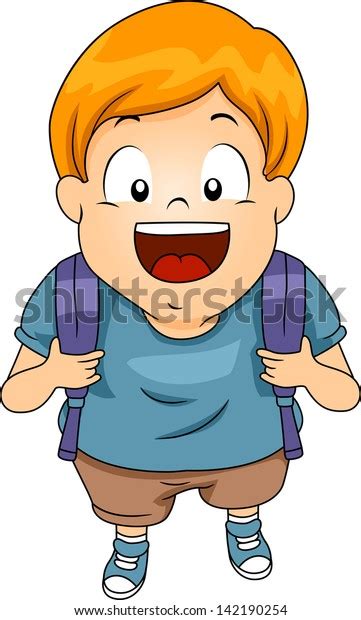 Top View Illustration Little Kid Boy Stock Vector Royalty Free