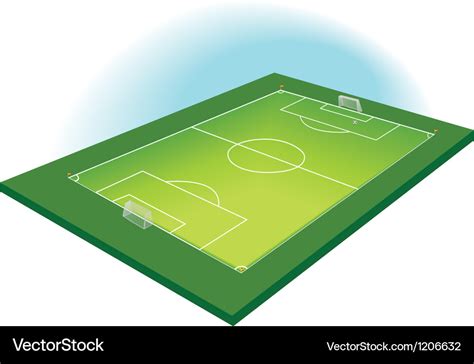 Football Pitch Royalty Free Vector Image Vectorstock