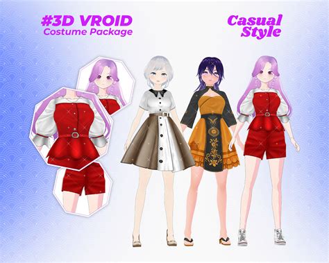 Urban Flair 3d Clothing Set For Vroid Casual Outfit Essentials Vroid