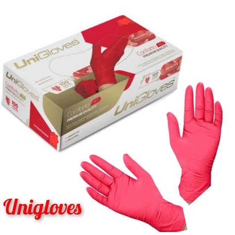 Luva Descartavel Vermelha Latex Unigloves Cx 100un Sem Po Shopee Brasil