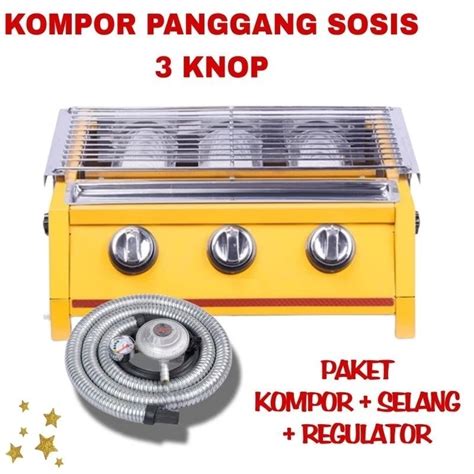 Jual Kompor Sosis Bakar Sate Bakar Tungku Bbq Grill Paket Regulator