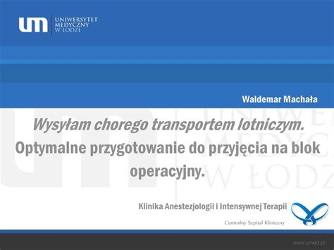 Klinika Anestezjologii I Intensywnej Terapii Ppt Pobierz