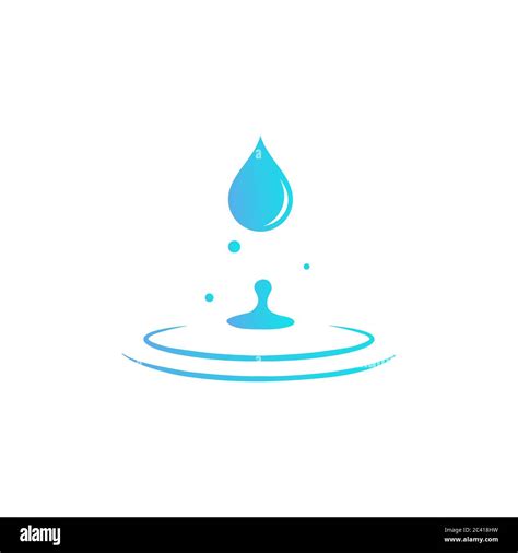 Icono de gota de agua plano Símbolo de salpicadura Vector sobre fondo