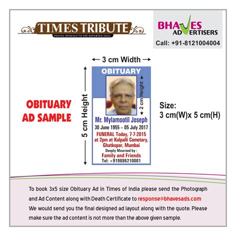 Book Obituary Ad In Times Of India Delhi Newspaper With Lowest Rates