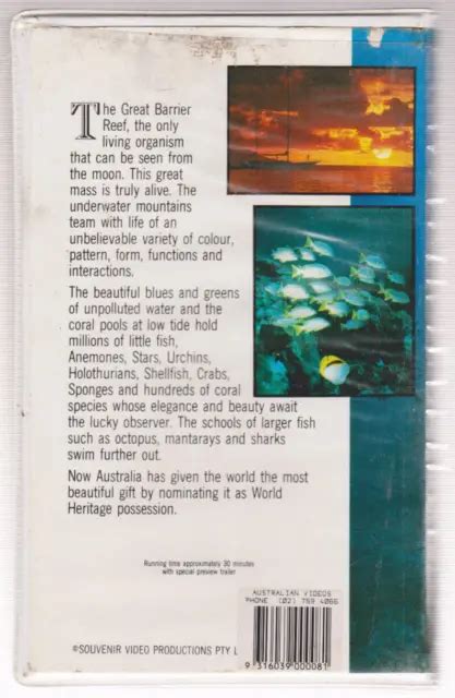 Rare Vhs Video Tape Great Barrier Reef Australia 8th Wonder Ex Rental