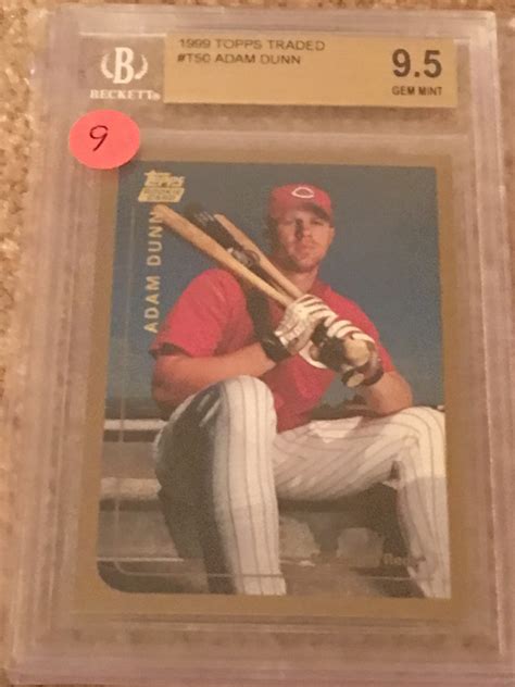 Lot Detail ADAM DUNN 1999 TOPPS TRADED ROOKIE In 15 BECKETT SLAB