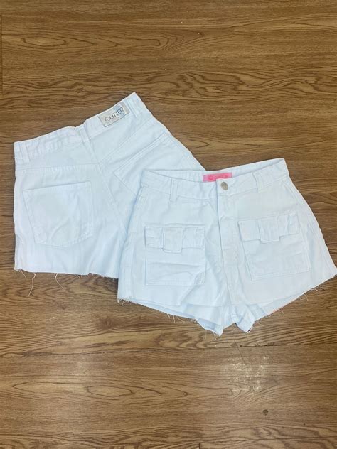 Short Saia Cargo Branco Ateliê Vallentina Moda Feminina