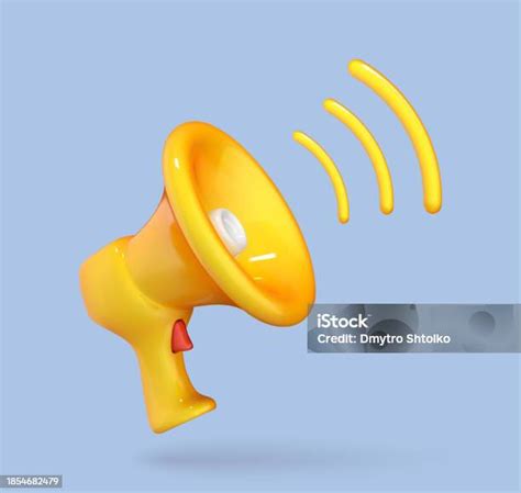 3d Cartoon Megaphone Symbols Speaker Social Media Advertising And Promotion Vector Illustration