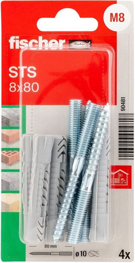 Шпилька сантехническая STS 8х100+универсальный дюбель UX Fischer 090482 ...