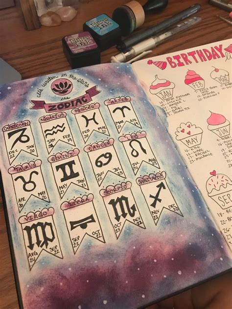 Astrology Zodiac Layouts To Inspire Your Bullet Journal