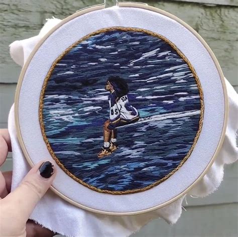 SZA SOS album cover I hand embroidered : r/sza