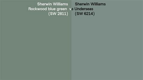 Sherwin Williams Rockwood Blue Green Vs Underseas Side By Side Comparison