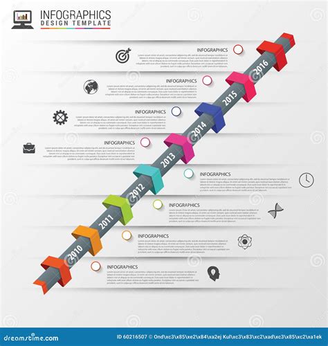 Colorful Abstract Timeline Infographics Vector Illustration Stock