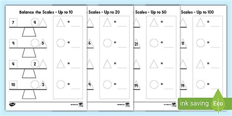 Equations Balance The Scales Differentiated Activities Us