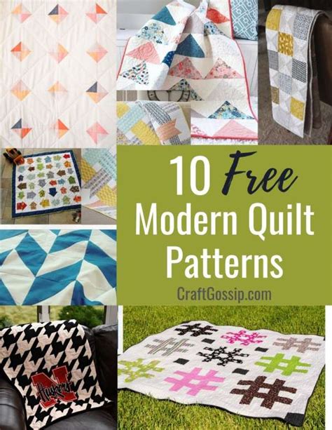 10 Free Modern Quilt Patterns – Quilting