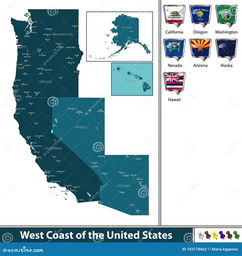 West Coast United States Map Map