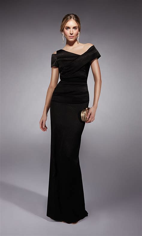 Formal Dress 27710 Long One Shoulder Straight Closed Back Alyce