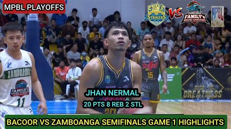 MPBL PLAYOFFS BACOOR VS ZAMBOANGA HIGHLIGHTS SEMIFINALS GAME 1 BEST