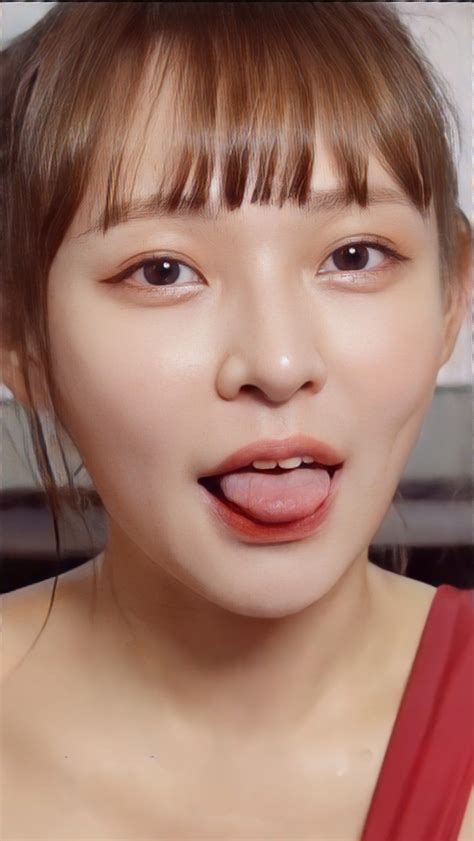 Vintage Photography Women Tounge Japanese Beauty Facial Cute Model