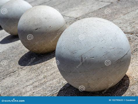 Concrete balls stock image. Image of stone, park, sphere - 152795633