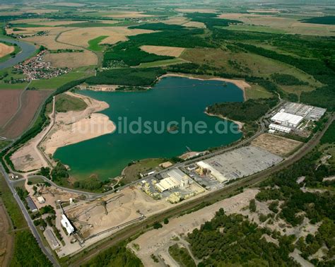 Zeithain Von Oben Kies Tagebau In Zeithain Im Bundesland Sachsen