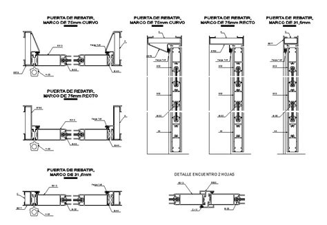 Multiple Door Frames And Installation Cad Drawing Details Dwg File Cadbull