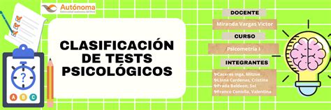 Mapa conceptual psicometria CLASIFICACIÓN DE TESTS PSICOLÓGICOS