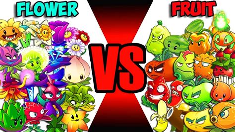 Team FLOWER Vs FRUIT Plants Who Will Win PvZ 2 Team Plant Vs Team