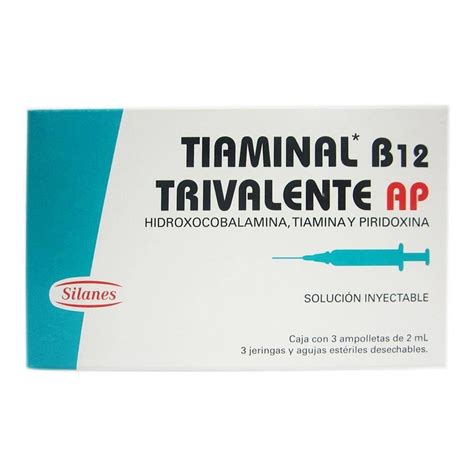 Tiaminal B12 Trivalente AP solución inyectable 3 ampolletas de 2 ml