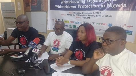 Members Of Whistleblowing Advocacy Coalition Addressing Journalists In