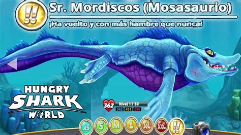 Hungry Shark World NUEVO TIBURÓN Sr Mordiscos Mosasaurio VUELVE DEL