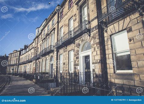 Edinburgh New Town Architecture Stock Image - Image of curve, home: 137745791