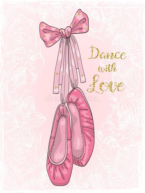 Pointe Chaussures De Ballet Illustration Manuscrite Vectorielle