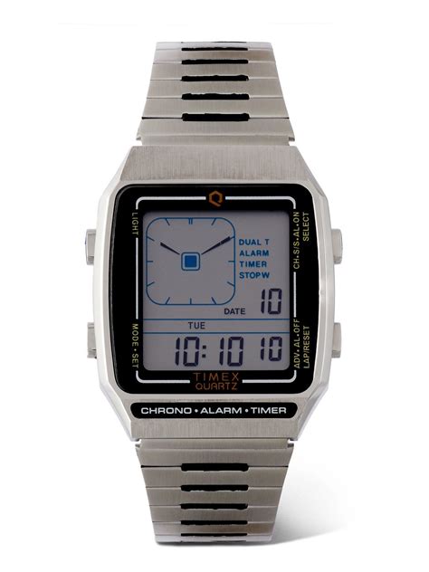 Timex Q Timex Reissue LCA 32 5mm Stainless Steel Digital Watch Timex