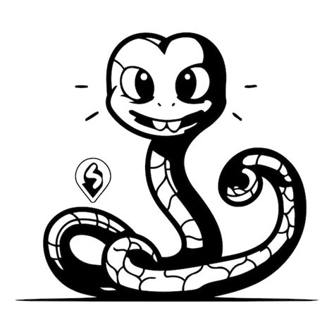 Cute Cobra De Desenho Animado Ilustra O Vetorial Isolada Em Fundo