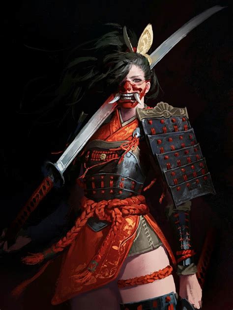 Pin By Luis Luna On Fantasy Female Samurai Samurai Artwork Samurai Art