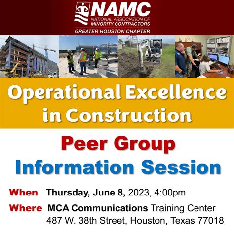 Operational Excellence In Construction Peer Group Information Session