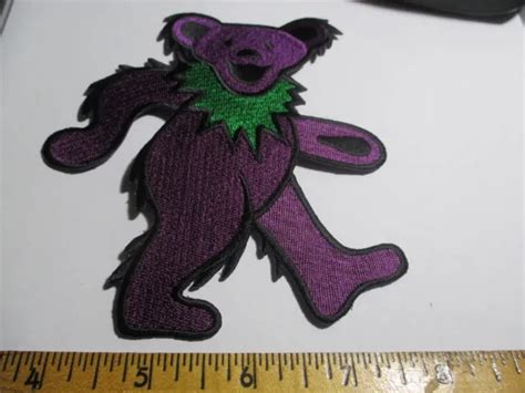 Grateful Dead Purple Dancing Bear Patch Cand D Visionary Music 5 X 4 1 2