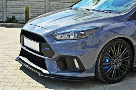 Schwarze Cup Spoilerlippe Ford Focus MK3 RS Lippe Front Diffusor Ansatz