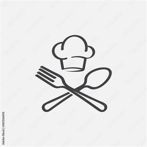 Chef Logo Design Fork And Spoon Logo Food Icon Restaurant Label Icon