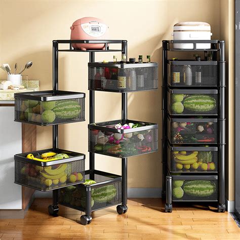 Ibell Ts Kitchen Trolley With Wheels Layer Degree Rotational