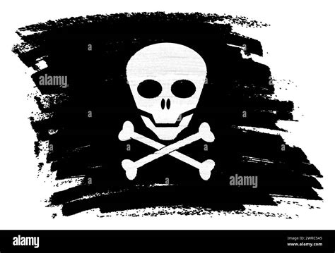 Jolly Roger Flag Background Paint Splash Brushstroke Stock Photo Alamy