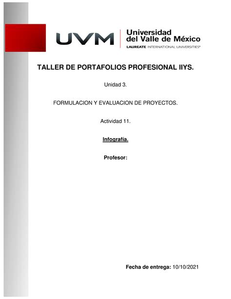 Act Taller De Portafolios Profesional Iiys Taller De Portafolios