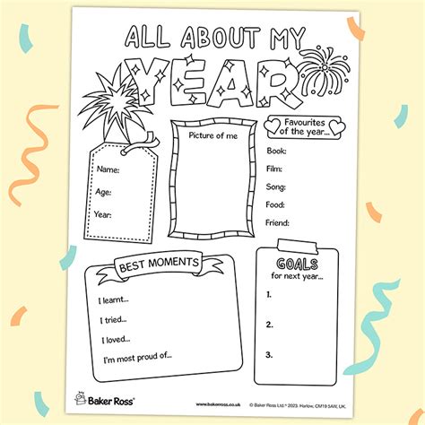 New Years Resolutions Poster Craft Activity Guide Baker Ross