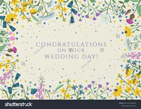 Congratulations On Your Wedding Day Card Stock Vector Royalty Free 2232760631 Shutterstock