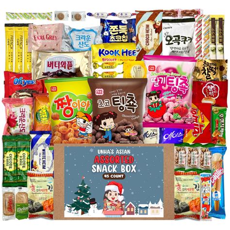 Buy Korean Snack Box Variety Pack 45 Count Individual Wrapped T