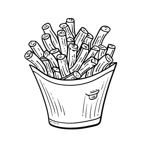 French Fries Coloring Page Coloring Corner