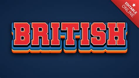 British | Hard | Text Effect Generator